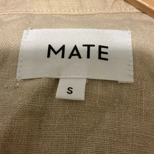 Mate the Label Organic Linen Long Sleeve Beige Jumpsuit $248 Normcore