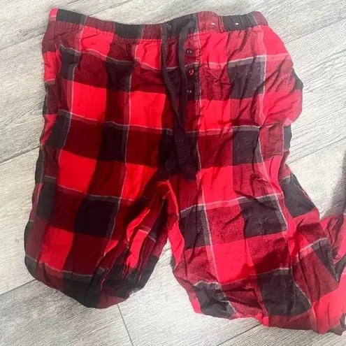 Stars Above Womens Large Red Black Plaid Flannel Pajama Pants