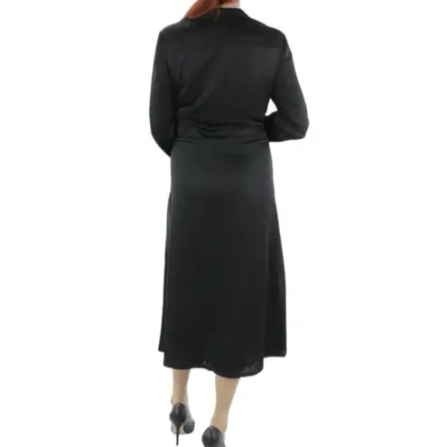 Ralph Lauren LAUREN  Womens Surplice Collared Wear To Work Midi Dress