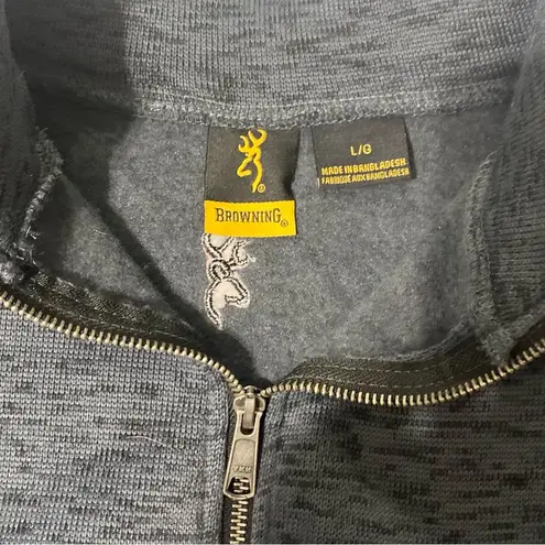 Browning Women's Sweater/Jacket Knit Full Zip. Size Large. Blue