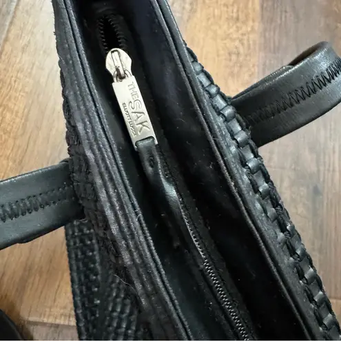 THE SAK ELLIOT LUCCA black PVC shoulder bag