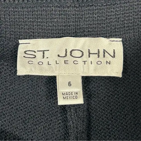 St. John Santana Knit Black Pants Size 6