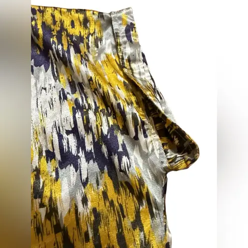 Emmelee For F.C. Yellow Abstract Print Mini Dress Cottagecore Artsy Summer Dress