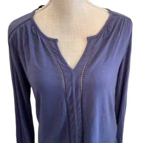 Max jeans Nightshadow Blue Long Sleeve Top Size Small