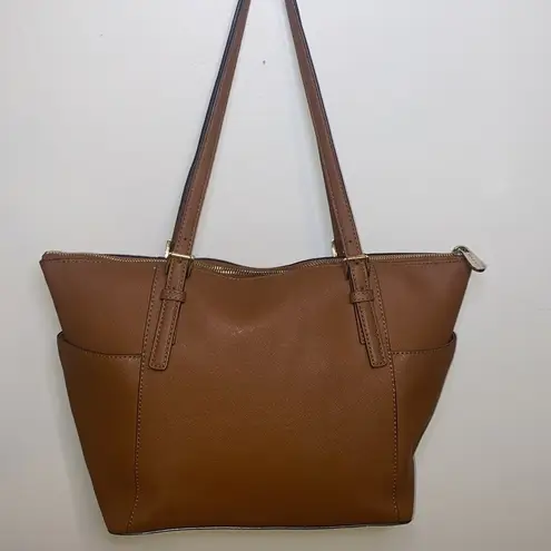 Michael Kors  tan large leather tote bag