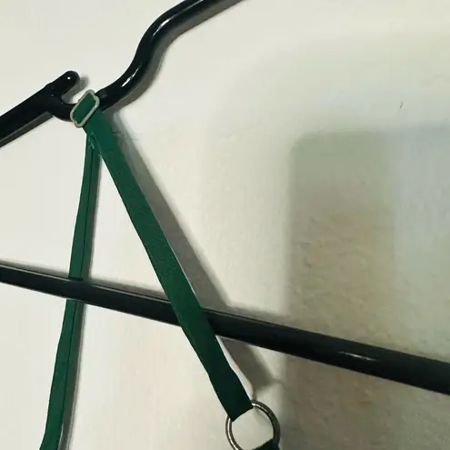 Lily White Sheer Emerald Green Racerback V-Neck Straps Mesh Mini Dress Size M