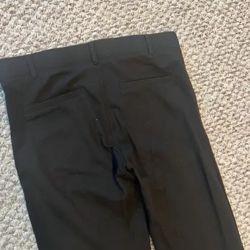 Betabrand Womens Flat Front Classic Yoga Flare Leg Dress Pants Black Medium