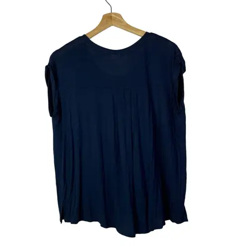 Tresics Navy Blue Scoop Neck Long Sleeve T-Shirt S