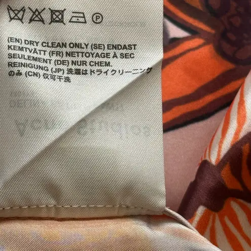 Acne Studios Delina Retro Floral Print Satin Shift Dress Multicolor EU 34