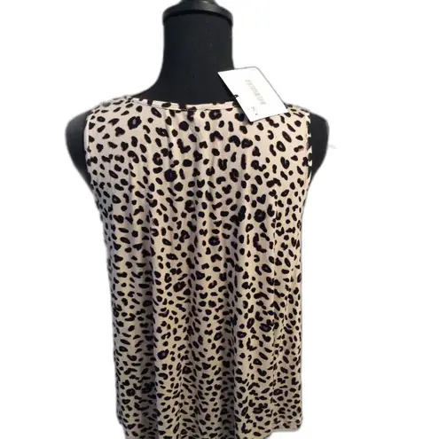 New NWT B/T Leopard Print Sleeveless Top Size Large Swing Tank