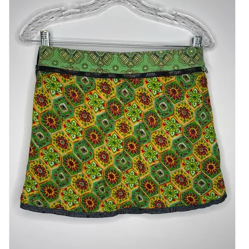 ZAND Amsterdam Reversible Wrap Skirt Boho Floral & Mandala Print Small