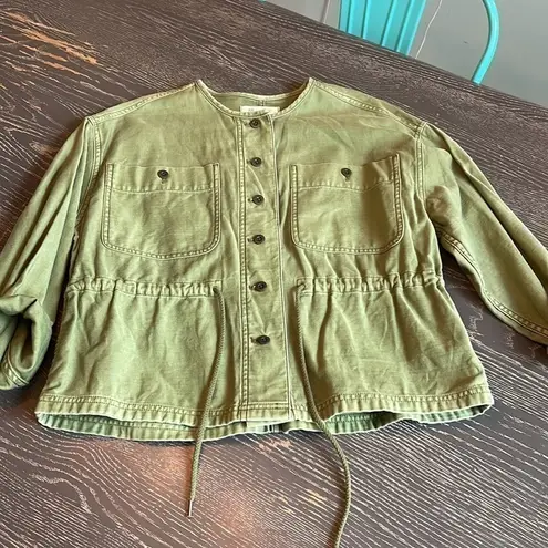 Madewell  Claremont Drawstring Jacket. Size Medium. Style Al889. Military. Small.