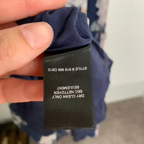 Rebecca Taylor Magnolia Silk-Blend Maxi Dress Womens Small Blue Floral