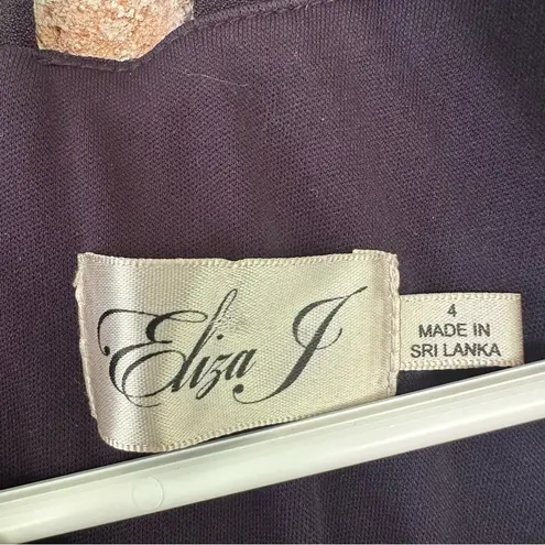 Eliza J . A Line Cutout Sleeveless Dress Women’s 4 Navy Blue Party