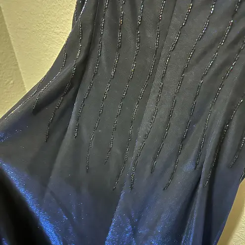 American Vintage Vintage Betsy & Adam by Jaslene Gown 12P Fits Modern 6 Beaded Maxi Slip Dress