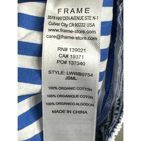 Frame  Women's Blue Stripe Organic Cotton Boxer Shorts Size XS NEW MSRP $229