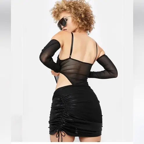 Poster Grl Sub Zero Ruched Mini Skirt Black Size XL