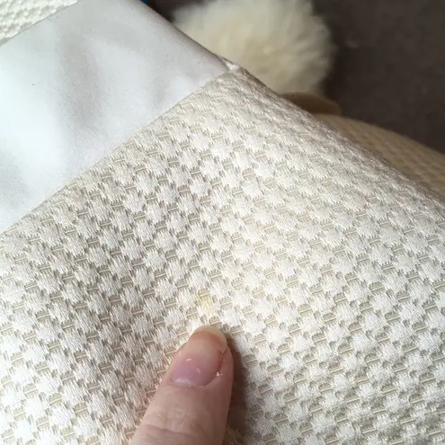 Vintage Wool & Silk Textured Ivory Blazer Suit Jacket Winter Wedding Size 4