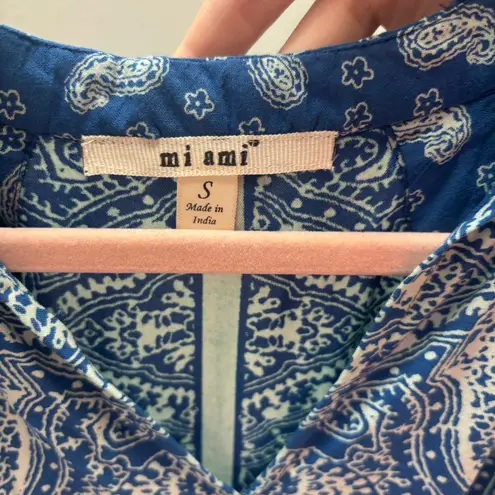 Mi Ami Blue and White Paisley Dress