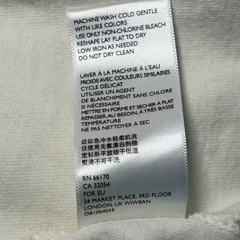 FP Beach Free People Oversized Cotton T Shirt Dress Cream Long Maxi Size L