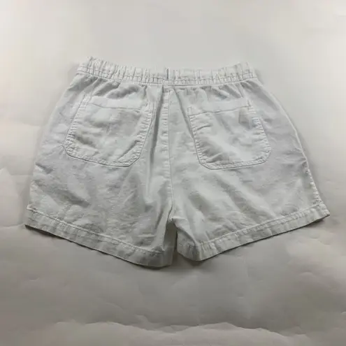 Old Navy  White Linen Blend High Rise Pull On Shorts M