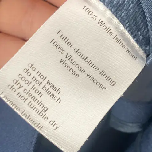 Akris Punto Akris Wool Blazer Suit Coat Jacket Slate Blue Women’s 12 Luxury Career Old Money