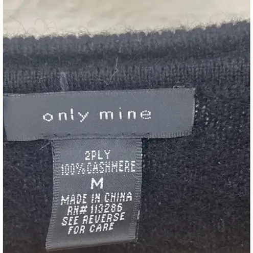 Y2K Only Mine Sweater Women's XS 2 Ply Cashmere Black V