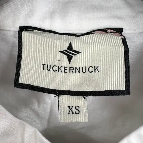 Tuckernuck Dress White Poplin Buttons Tiered Minimalist Cottagecore Relaxed XS