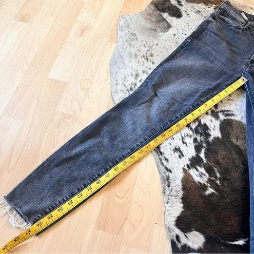 MOTHER DENIM The Stunner Ankle Fray Skinny Jeans in Friday the 13th Size 27 Black