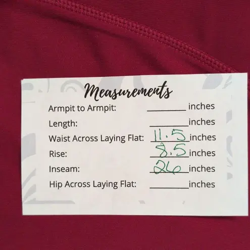 Buff Bunny Red High Waisted Leggings Womens Activewear Pants Size S