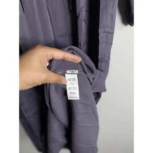 Nation Ltd Purple Wavery Tiered Peasant Dress Big Sur Womens Size Large Bohemian