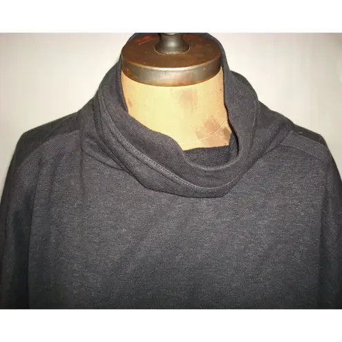 prAna NWT New Womens M Cozy Up Poncho Charcoal Heather Dark Gray Pocket