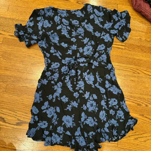 Forever 21 Vintage Floral Playsuit Romper Blue