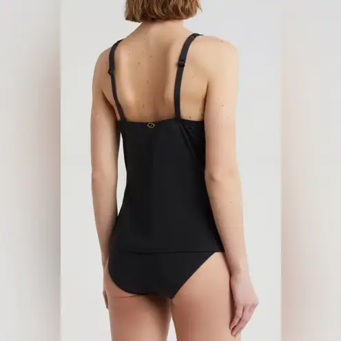 Jantzen Audry Tankini Bikini Top & Comfort Core Bikini Bottoms Black Size 8 NWT