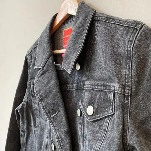 Isaac Mizrahi for Target Women's Medium Double Breasted Black Denim Jean Jacket