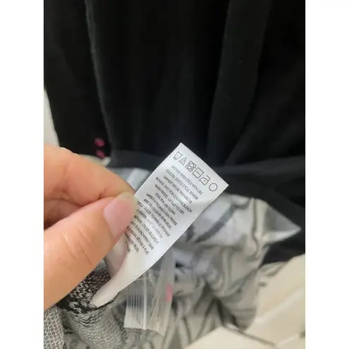 NEW Hatley Womens Knit Sweater Shift Dress XL Preppy Casual BLACK Geometric