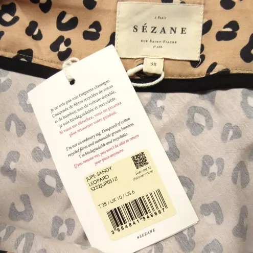 Sézane NWT Sezane Sandy in Leopard Spotted Satin A-line Midi Skirt 38 / 6