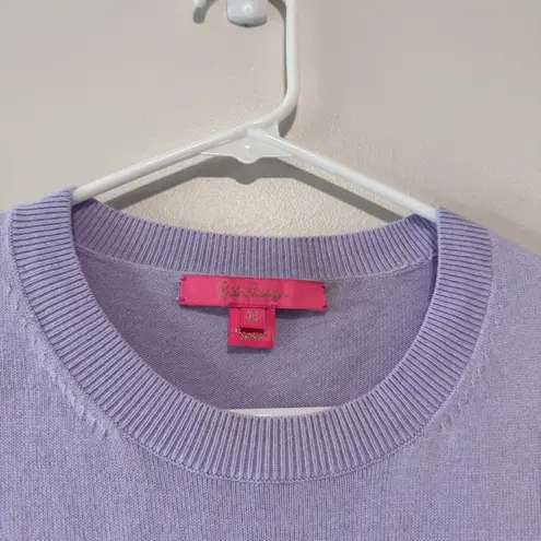Lilly Pulitzer  Estela Ruffle Hem Sweater in Light Lilac Verbena Purple Size XS