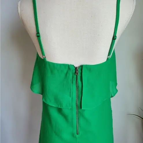 Alice + Olivia , New, Etta Kelly Green Ruffle Slip Dress, Size Small