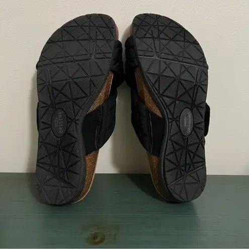 Earth Origins Earth Origins Black Quilted Slide Sandals - Size 9