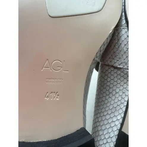 AGL Ivory snake embossing Loafers ATTILIO GIUSTI LEOMBRUNI Women size 41.5