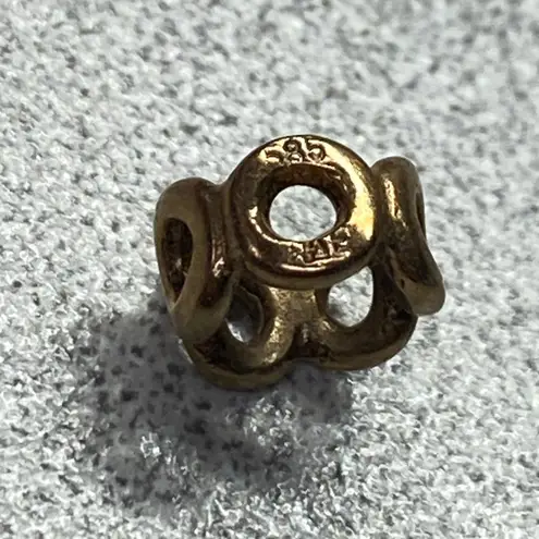 Pandora 14K Yellow Gold 585 ALE Charm Bead Spacer Endless Loop Design Bracelet