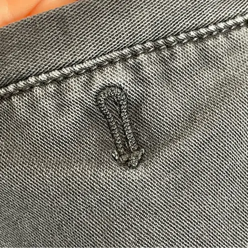 prAna Jeans Cropped Ankle Tapered Leg Faded Black Dark Gray Women Size 8 Cotton