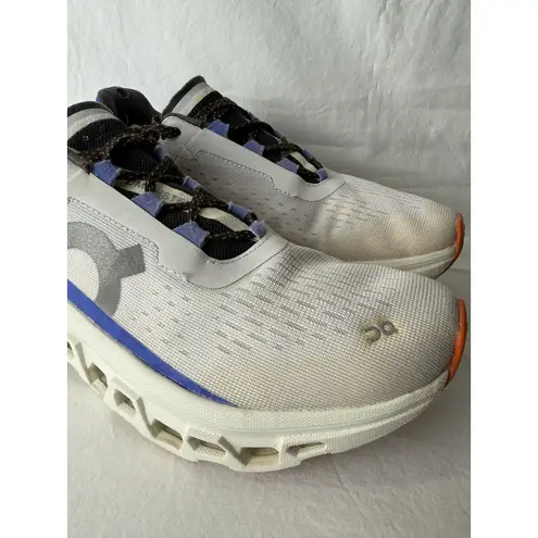 On Cloudmonster Shoes Womens Size 6.5 White Blue Running CloudTec Helion Foam