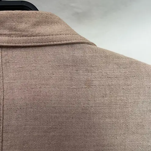 Liz Sport Vtg 80s Linen Blend Womens Blazer Sz S Preppy Quiet Luxury Classic 90s