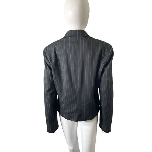 Vintage Uniform JohnPaulRichard Blazer Women's 12 Pinstripe Dark Academia Jacket
