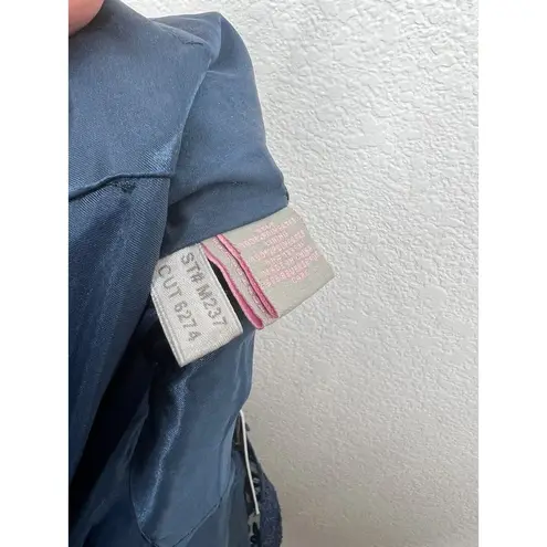 Marsoni By Colors Peacock Blue Lace Appliqué Evening Gown Size 4 Formal M237