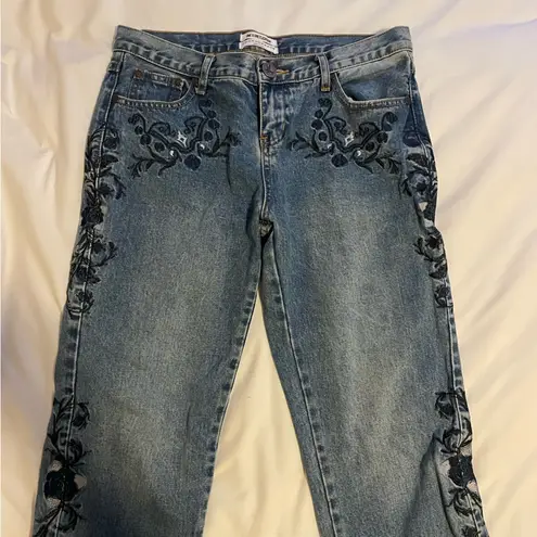 One Teaspoon  Straight Leg Embroidered Jeans Size 27