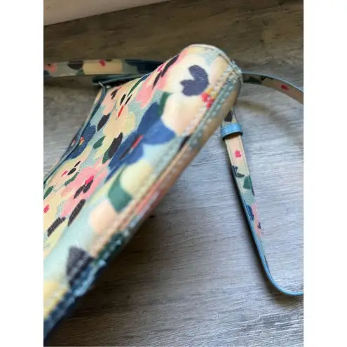 Cath Kidston Vinyl Blue Floral Crossbody Purse