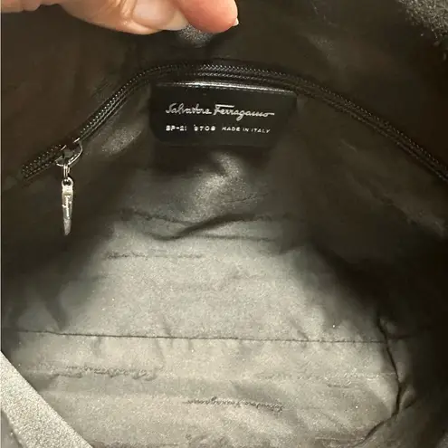Salvatore Ferragamo EUC Authentic black suede purse; Used twice, no visible wear